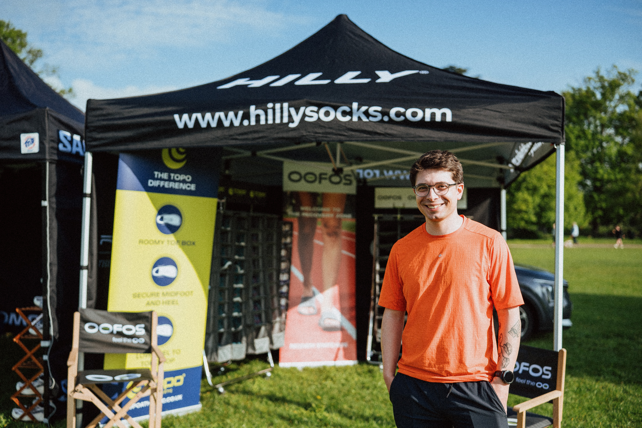 Commercial partner activation at Bristol Backyard Ultra basecamp.