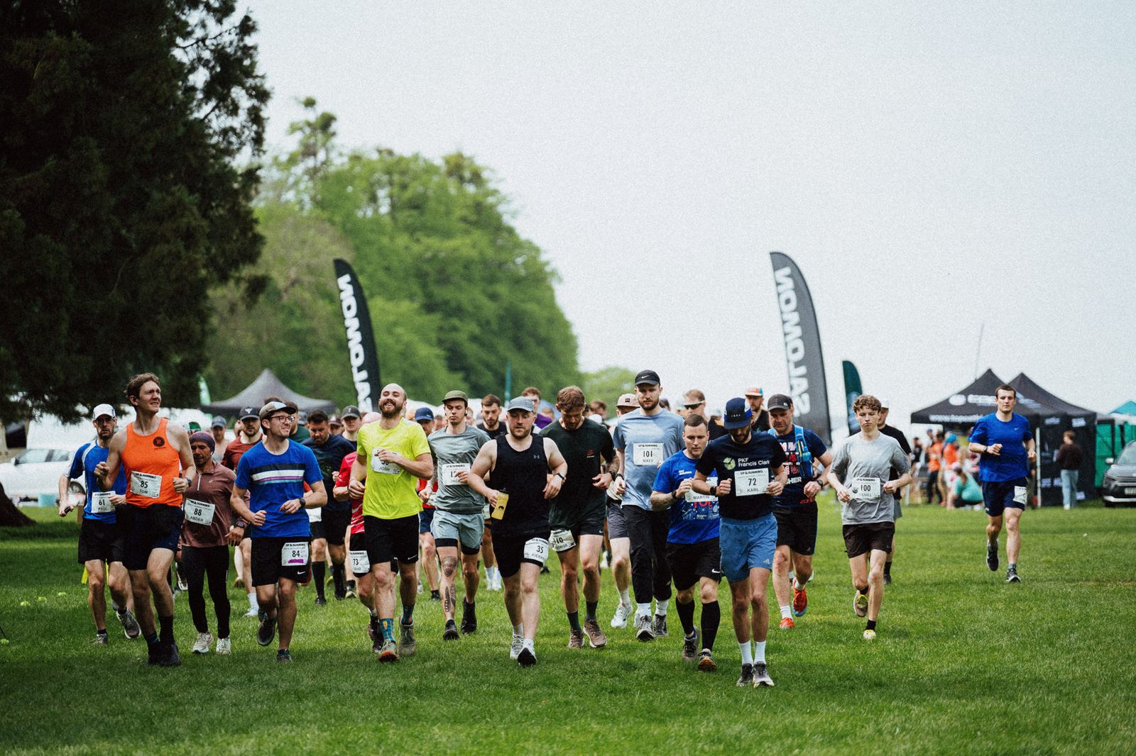 Runners gathered at the Bristol Backyard Ultra start line before a loop.